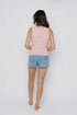 Joelle-Textured Vee Neck Tank